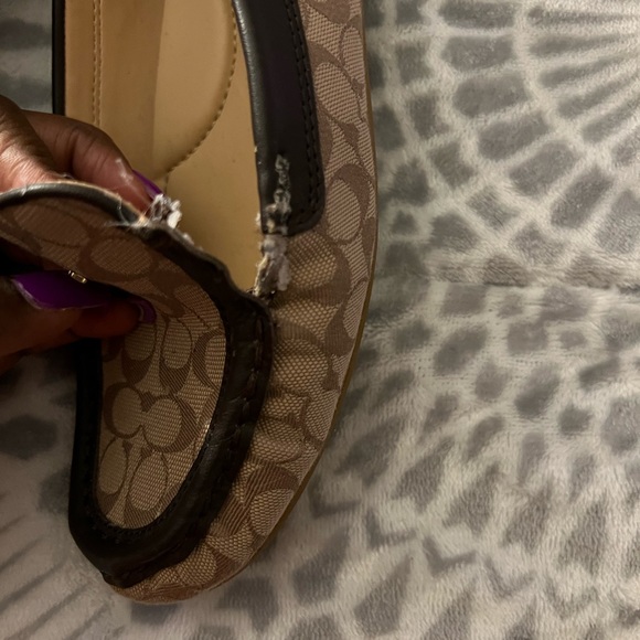 Used Coach shoes, does have a tear on side of shoe but Can be repaired. - Picture 2 of 3